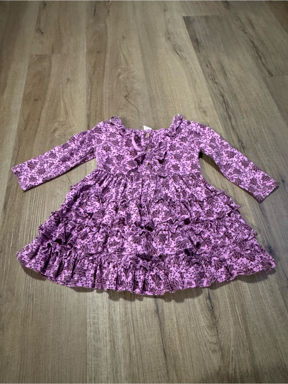 kate quinn Purple Floral Ruffle Dress for Kids